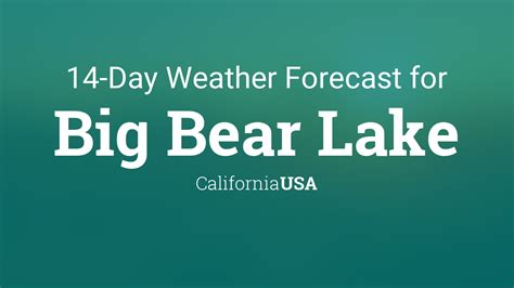 10 day forecast big bear lake ca